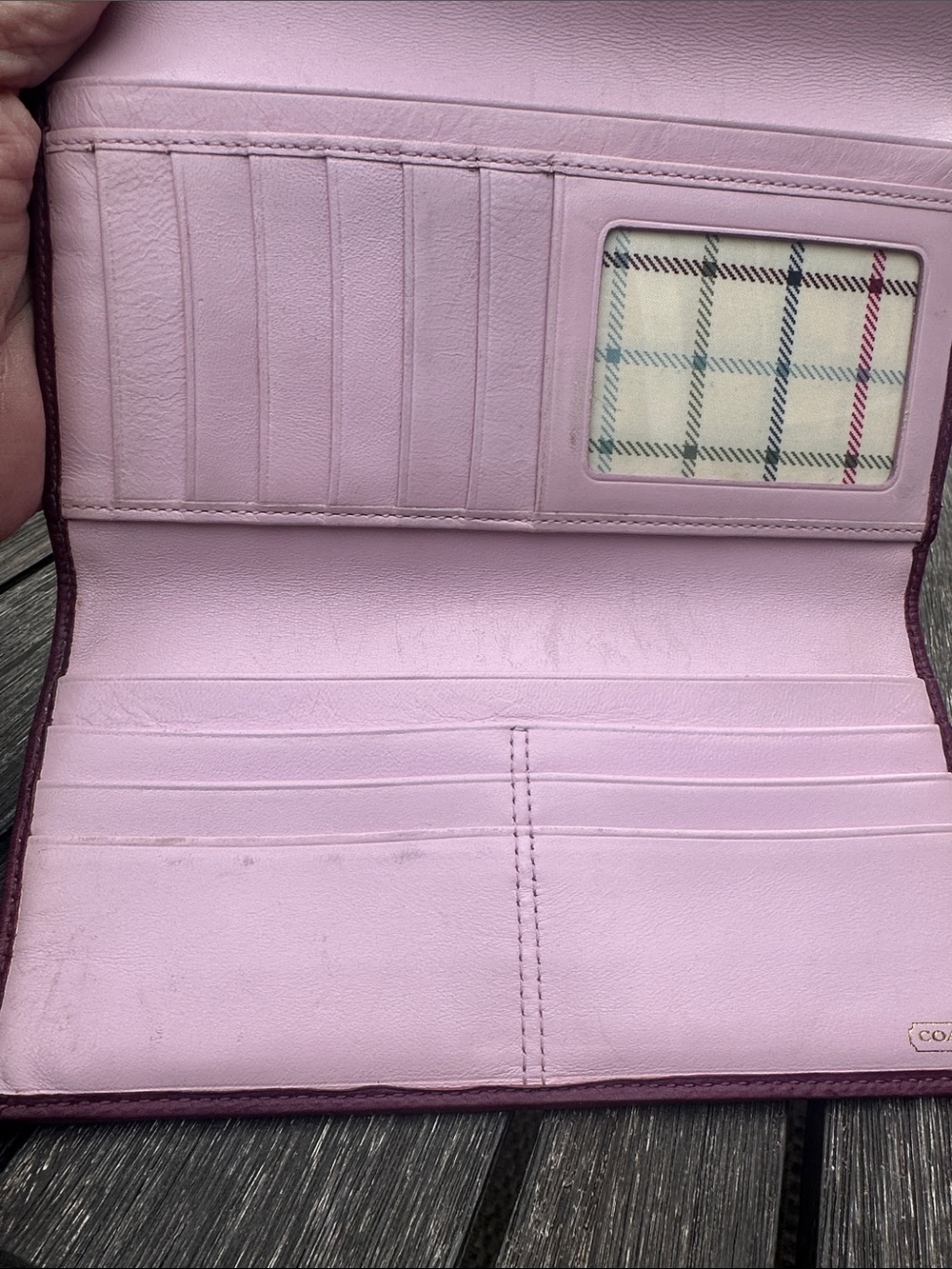 Coach Bleecker Tattersall Signature C Canvas Wallet and Checkbook 2fer!! - Picture 10 of 15